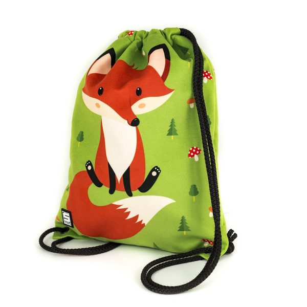 Drawstring_bag_Forest Fox_worek_plecak_lis_lisek_leśniy_zwierzak_Shellbag