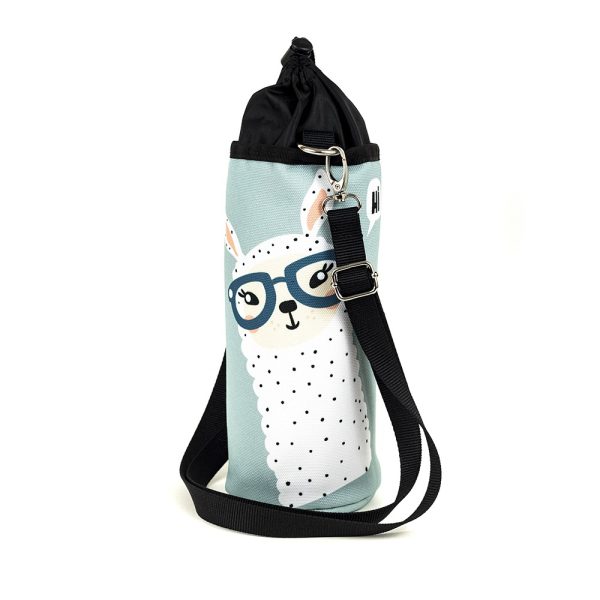 Etui na butelkę bidon z lamą niebieski picnic bag Lama in the sky Collection Shellbag (2)