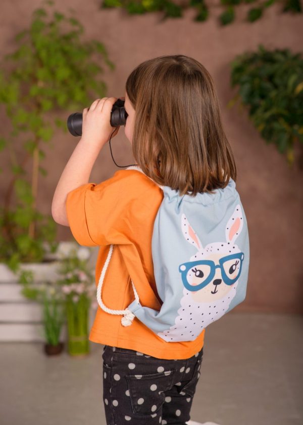 Favourite kids animals backpack bag pre school girls lama in the sky worek plecak przedszkolny dla dziewczynki z lamą Shellbag