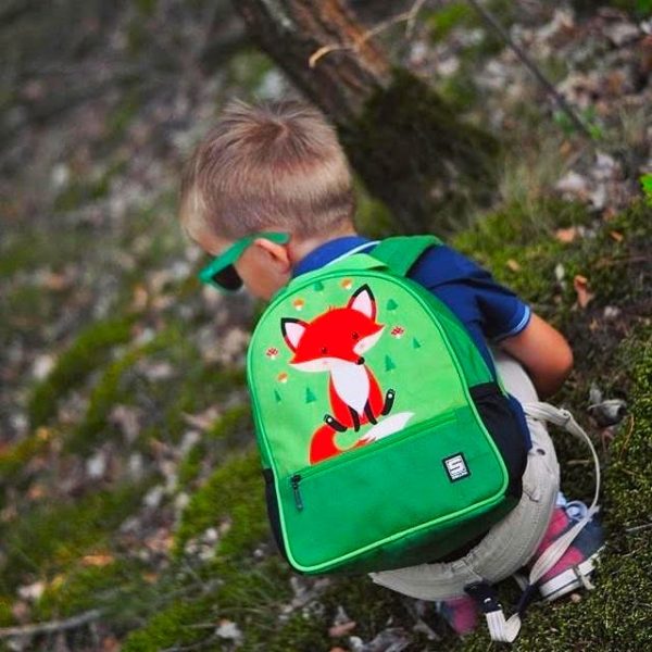 Forest Fox Collection Leśny lisek zielony plecak przdszkolny dla chłopca Shellbag