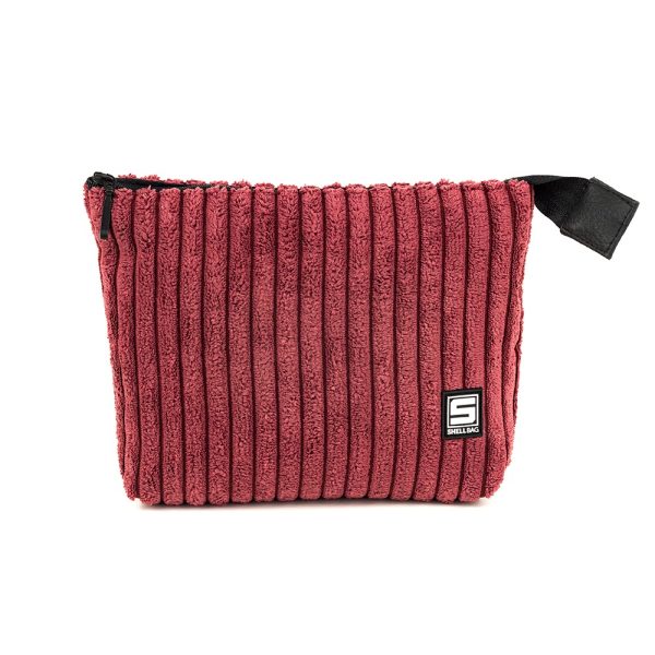 Kosmetyczka sztruksowa rubinowa bordo cosmetic case ruby uni age collection Shellbag