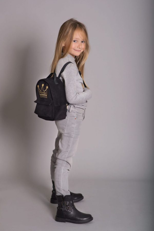 Little princess collection back pack plecak ze złotym haftem z koroną mała ksieżniczka Shellbag