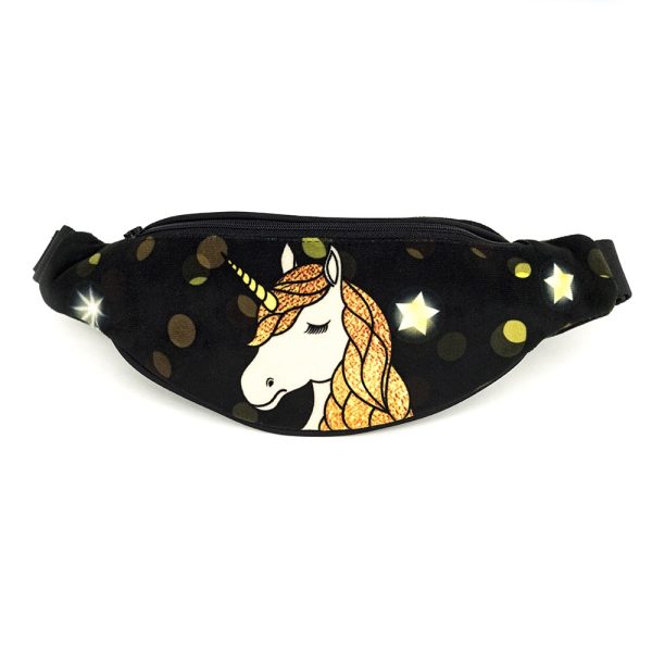 Mala nerka biodrowa z jednorożcem dla dziewczynki hip bag for gilrl starry glow unicorn Shellbag (4)