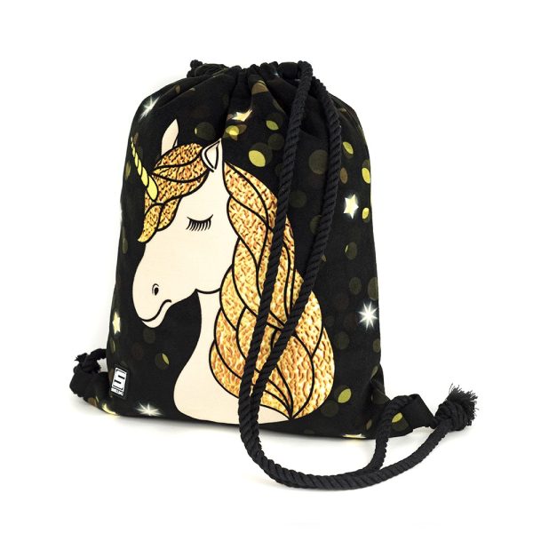 Maly worek plecak z jednorozcem dla dziewczynki little backpack bag rof girl starry glow unicorn Shellbag