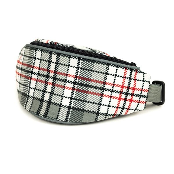 Młodzieżowa saszetka nerka w krate Retro Plaid Shellbag