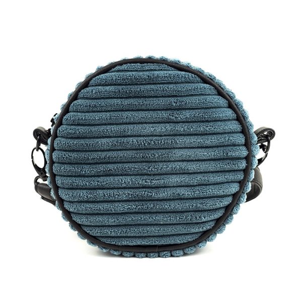 Okragla torebka na ramie dziewczeca damska blekit morski canteen bag basic deep ocean blue uni age Shellbag (2)