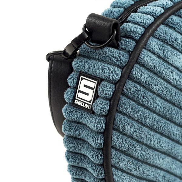 Okragla torebka na ramie dziewczeca damska blekit morski canteen bag basic deep ocean blue uni age Shellbag (3)