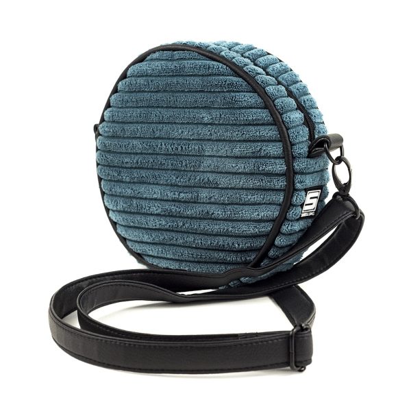 Okragla torebka na ramie dziewczeca damska blekit morski canteen bag basic deep ocean blue uni age Shellbag