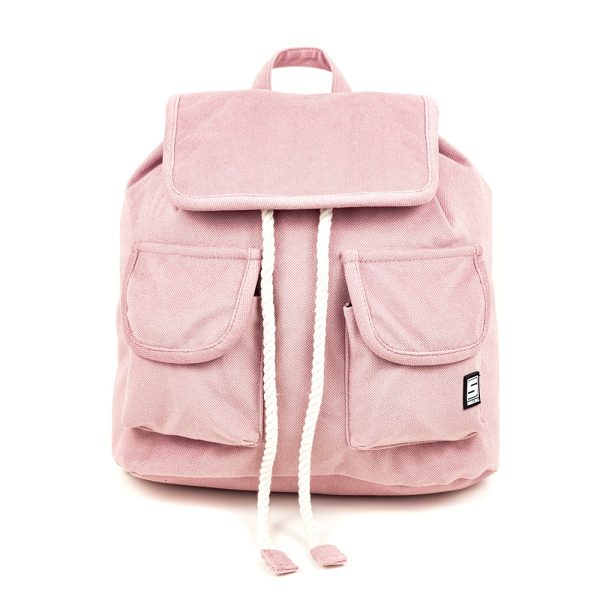 Plecak miejski z klapka flap pastelowy rozowy pastel color ballet back pack flap city pink uni age Shellbag (3)