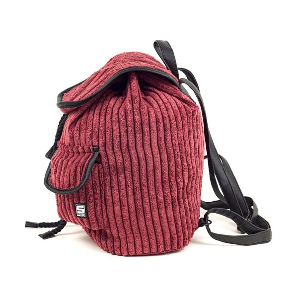 Plecak na waskich szelkach damski dziewczecy rubinowy bordo backpack flap basic color ruby uni age Shellbag (2)