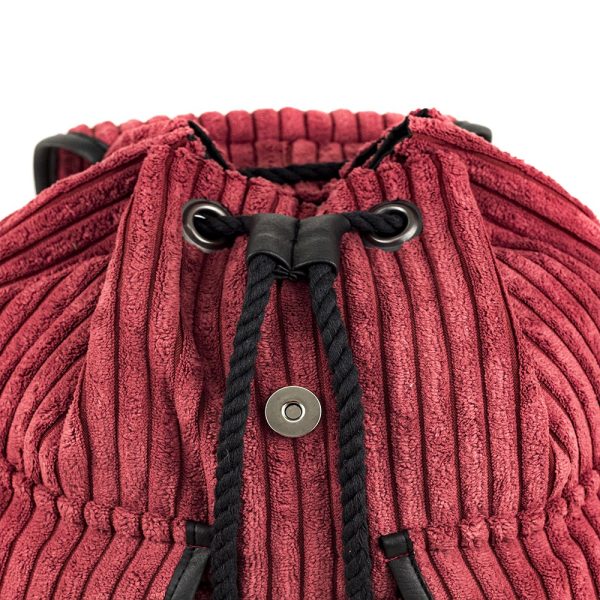 Plecak na waskich szelkach damski dziewczecy rubinowy bordo backpack flap basic color ruby uni age Shellbag (5)