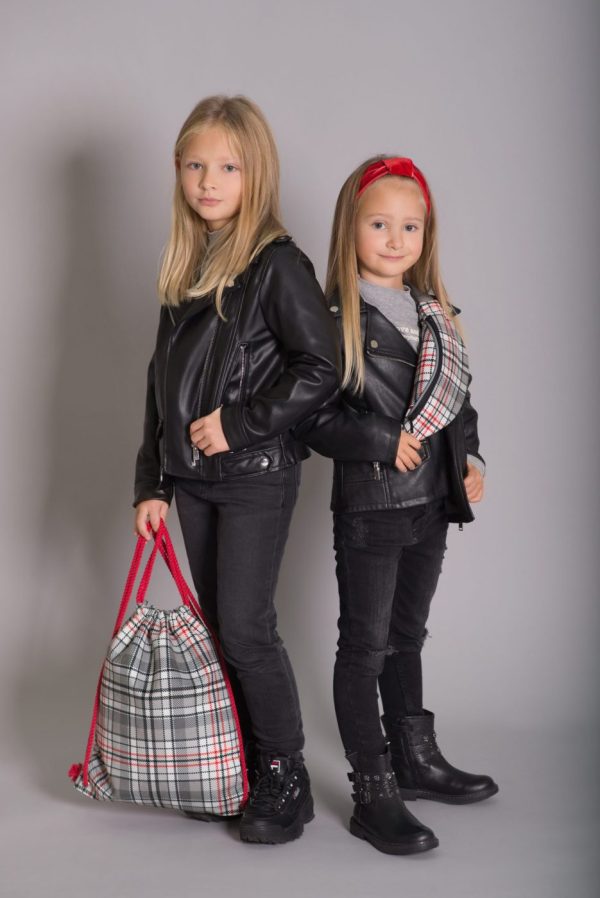 Retro plaid collection back pack hip bag worek na plecy nerka w kratę Shellbag