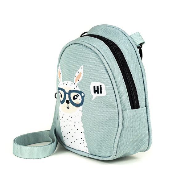 Torebka na ramię mini dziewczęca z lamą Messenger bag mini girls lama in the sky collection Shellbag