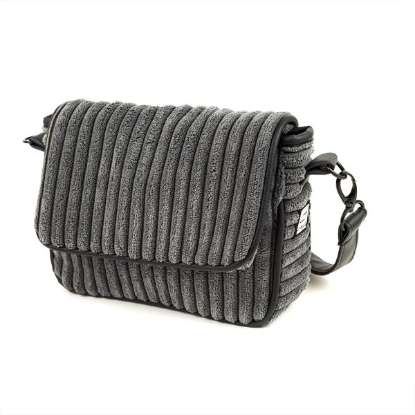 Torebka sztruksowa listonoszka dziecieca damska uniweralna szara flap bag ash gray uni age Shellbag (2)