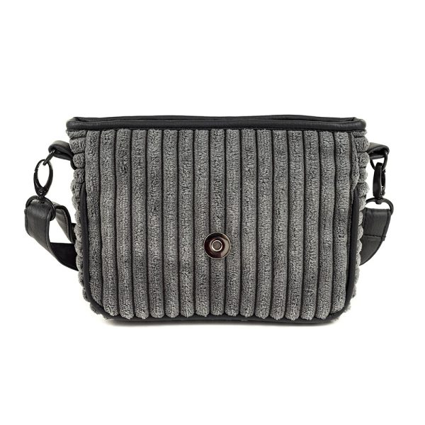 Torebka sztruksowa listonoszka dziecieca damska uniweralna szara flap bag ash gray uni age Shellbag (3)