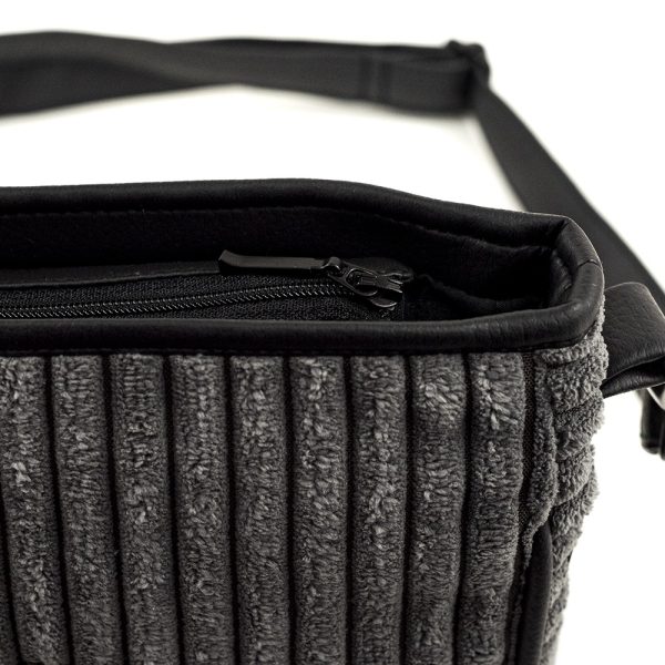 Torebka sztruksowa listonoszka dziecieca damska uniweralna szara flap bag ash gray uni age Shellbag (4)