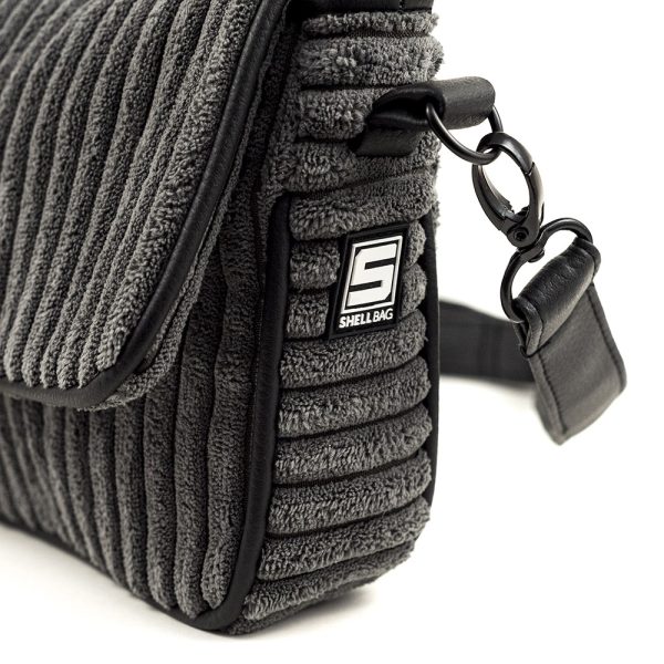 Torebka sztruksowa listonoszka dziecieca damska uniweralna szara flap bag ash gray uni age Shellbag (5)