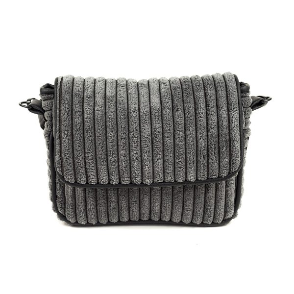Torebka sztruksowa listonoszka dziecieca damska uniweralna szara flap bag ash gray uni age Shellbag