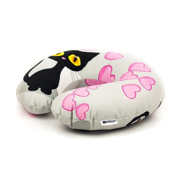 Travel_cushion _BLACK_CAT_COLLECTION_rogal_podrozny_CZARNY KOT_Shellbag