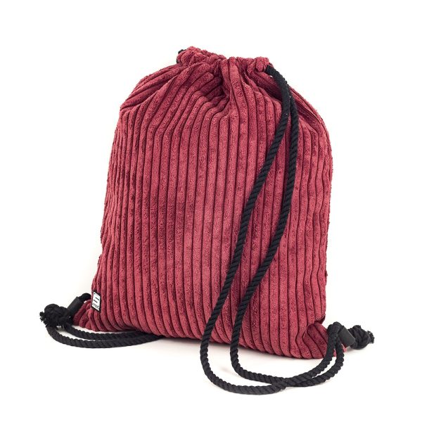 Worek na plecy uniwersalny damski meski dzieciecy bordowy rubinowy fashionable drawstring bag basic color ruby uni age Shellbag