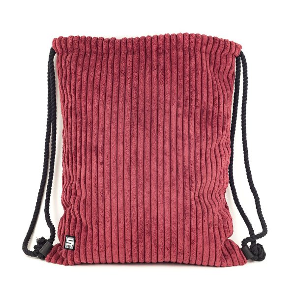 Worek na plecy uniwersalny damski meski dzieciecy bordowy rubinowy fashionable drawstring bag basic color ruby uni age Shellbag (3)