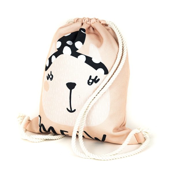 Worek plecak przedszkolny dziewczęcy z kotem Backpack bag pre school Pin up cat collection Shellbag