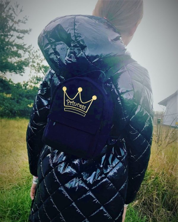 plecak ze złotym haftem Little princess collection shellbag