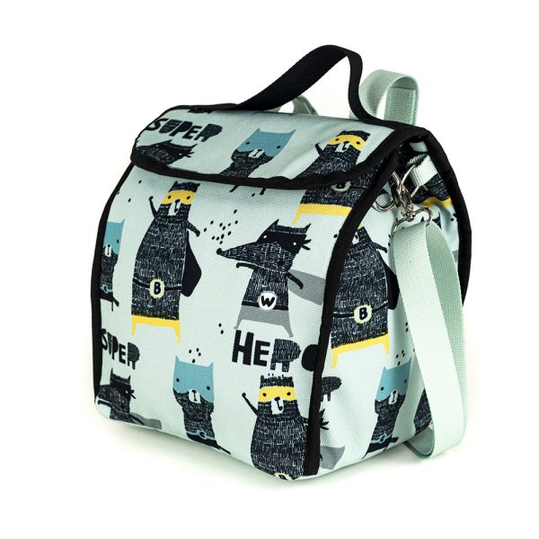 torba termiczna piknikowa do hulajnogi z super bohaterami coolerbag super hero scooterbag shellbag