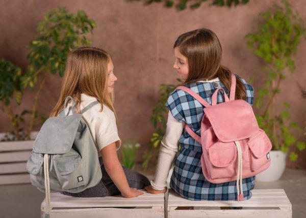 Pastelowy różowy plecak z klapką dziewczęcy plecak miejski damski flap back pack kids girls woman pastel color ballet pink collection Shellbag