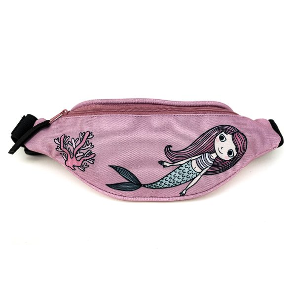 Nerka-dziecieca-mala-syrenka-pastelowa-rozowa-hip-bag-classic-mini-pink-little-mermaid-Shellbag