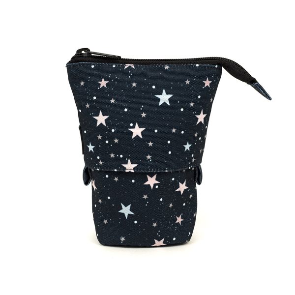 Składany-piórnik-gwiazdy-fold-out-pencil-case-starry-night-niebieski-ganatowy-blue-dark-Shellbag