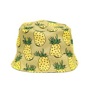 Kapelusz bucket egzotyczne ananasy