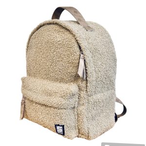 Plecak mini bouclé beżowy