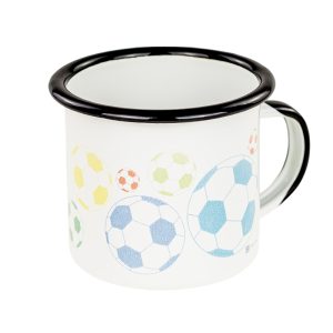 Kubek emaliowany piłki futbolowe